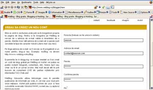 Weblog.ro Inregistrare